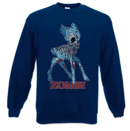 Sweatshirt Zombi II Sweatshirt Reh Hirsch Bambi Deer Fun Dracula Vampir Vampire (1-tlg) Bat Zombie Splatter Gore
