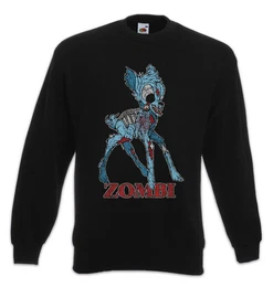 Sweatshirt Zombi II Sweatshirt Reh Hirsch Bambi Deer Fun Dracula Vampir Vampire (1-tlg) Bat Zombie Splatter Gore