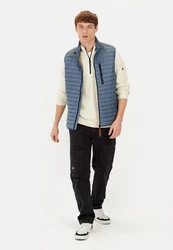camel active Steppweste mit Stehkragen Hellblau/Blau/Grau