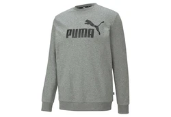 PUMA Fleecepullover Herren Pullover ESS Big Logo Crew (586680) graumeliert / schwarz