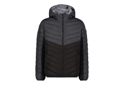 CMP Herren Daunenjacke MAN JACKET FIX HOOD Schwarz/Grau/Dunkelgrau