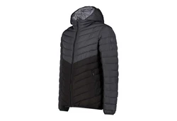 CMP Herren Daunenjacke MAN JACKET FIX HOOD Schwarz/Grau/Dunkelgrau