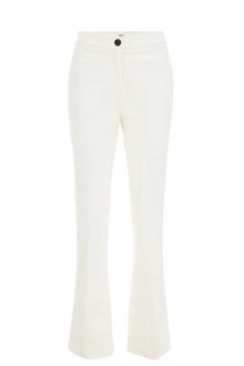 WE Fashion Anzughose Weiß/Khaki/Creme