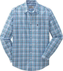 Jaques Britt GmbH Langarmhemd Hellblau/Blau