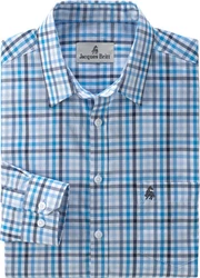 Jaques Britt GmbH Langarmhemd Hellblau/Blau