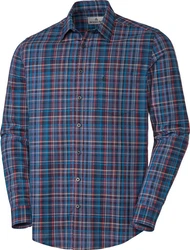 Jaques Britt GmbH Langarmhemd Lila/Blau/Mischfarben/Hellblau/Dunkelblau