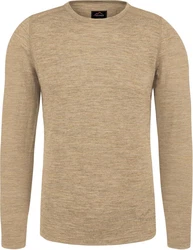 normani Langarmshirt Herren Melbourne Merino Thermounterhemd Baselayer Skipullover Khaki/Beige/Braun