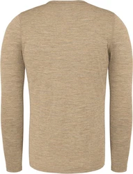 normani Langarmshirt Herren Melbourne Merino Thermounterhemd Baselayer Skipullover Khaki/Beige/Braun