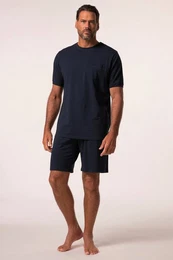 Schlafanzug Schlafanzug kurzer Zweiteiler Melange-Jersey