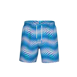 Badeshorts MEN'S WATER PRINTS BEACH BOXER AO BLUE LAKE-MULTI