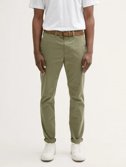 TOM TAILOR Denim Chinohose Slim Chino Hose mit Gürtel