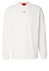 HUGO Sweatshirt Daposo Weiß/Beige/Dunkelblau