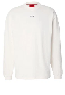 HUGO Sweatshirt Daposo Weiß/Beige/Dunkelblau