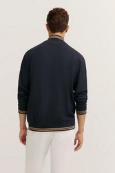 bugatti Sweatjacke mit Reißverschluss Grau/Hellblau/Dunkelblau/Schwarz