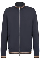 bugatti Sweatjacke mit Reißverschluss Grau/Hellblau/Dunkelblau/Schwarz