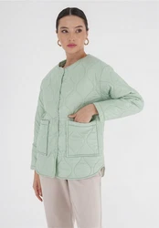 freshlions Steppjacke Amara Hellgrün/Türkis/Grün/Hellblau