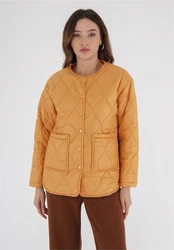 freshlions Steppjacke Amara Gelb/Braun/Orange
