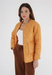 freshlions Steppjacke Amara Gelb/Braun/Orange