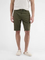 LERROS Bermudas Stretch-Bermuda Comfort Fit Dunkelgrün/Khaki