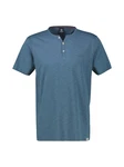 LERROS Henleyshirt Serafino-Shirt Grau/Blau/Dunkelblau/Hellblau