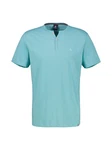 LERROS Henleyshirt Serafino-Shirt Türkis/Grün/Hellblau