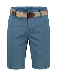 LERROS Chino-Bermuda mit Gürtel (Set) Hellblau/Blau