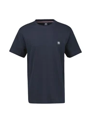LERROS T-Shirt Herren Waffel-Piquet Dunkelblau/Blau