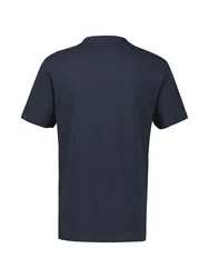 LERROS T-Shirt Herren Waffel-Piquet Dunkelblau/Blau