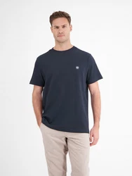LERROS T-Shirt Herren Waffel-Piquet Dunkelblau/Blau