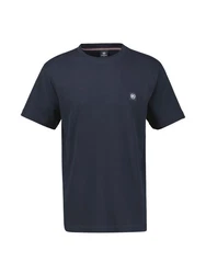 LERROS T-Shirt Herren Waffel-Piquet Dunkelblau/Blau