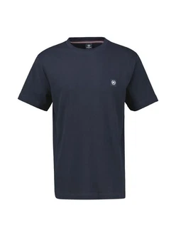 LERROS T-Shirt Herren Waffel-Piquet Dunkelblau/Blau