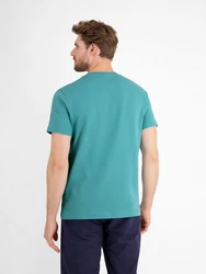 LERROS T-Shirt Herren Waffel-Piquet Türkis/Grün