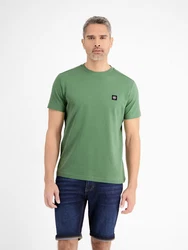 LERROS T-Shirt Herren Waffel-Piquet Dunkelgrün/Grün
