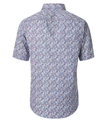 CASAMODA Kurzarmhemd Casual Short Hellblau/Blau/Dunkelblau
