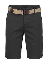 LERROS Chino-Bermuda mit Gürtel (Set) Khaki/Dunkelgrau