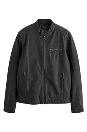 Lederimitatjacke Bikerjacke aus Velourskunstleder (1-St)