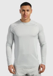 Smilodox Longsleeve Kayden Grau/Hellgrau