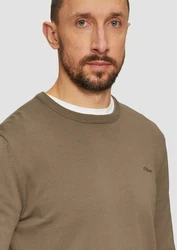 s.Oliver Strickpullover Rundhals  Khaki/Braun/Dunkelgrün/Beige