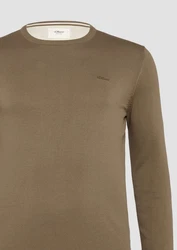 s.Oliver Strickpullover Rundhals  Khaki/Braun/Dunkelgrün/Beige