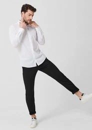 Stoffhose Slim Fit: Waschbare Anzughose