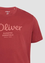 s.Oliver T-Shirt Rot/Dunkelrot/Braun