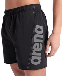Badeshorts FUNDAMENTALS LOGO BOXER BLACK-WHITE
