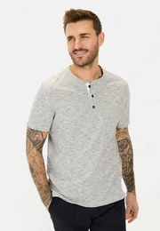 Henleyshirt aus reiner Baumwolle