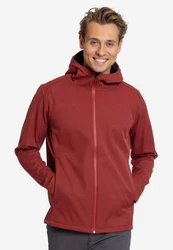 Elkline Softshelljacke Serious sportlich mit Kapuze Dunkelrot/Rot/Braun/Bordeaux