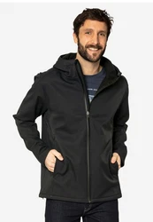 Elkline Softshelljacke Serious sportlich mit Kapuze Schwarz