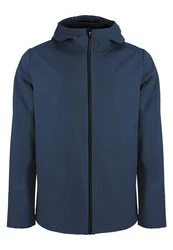 Elkline Softshelljacke Serious sportlich mit Kapuze Dunkelblau/Blau
