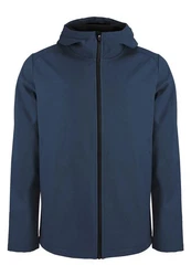 Elkline Softshelljacke Serious sportlich mit Kapuze Dunkelblau/Blau