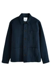 Next Hemdjacke aus Seersucker Dunkelblau/Hellblau/Blau
