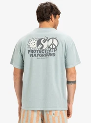 Quiksilver T-Shirt Nd Wake Up World Blau/Hellblau/Grün