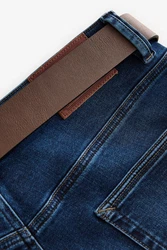 Next Straight-Jeans Straight Fit Motionflex Jeans Dunkelblau/Blau/Hellblau